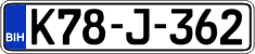 License plate of Bosnia and Herzegovina, Regular plates