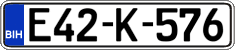 License plate of Bosnia and Herzegovina, Regular plates