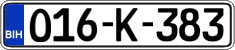 License plate of Bosnia and Herzegovina, Regular plates