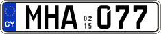 License plate of Cyprus, Regular plates