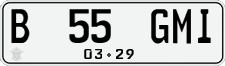 License plate of Indonesia, Regular plates