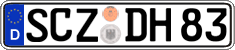 German license plate, Regular plates