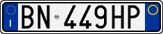 License plate of Italy, Cars (1994 year series)