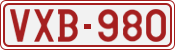 License plate of Belgium, 1951 year system