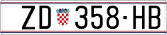 License plate of Croatia, Regular plates