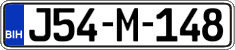 License plate of Bosnia and Herzegovina, Regular plates