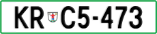 License plate of Slovenia, Cars