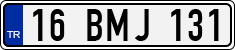 License plate of Turkey, Regular plates