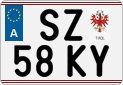 License plate of Austria, Regular plates
