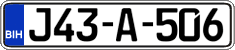 License plate of Bosnia and Herzegovina, Regular plates