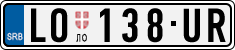 License plate of Serbia, Cars
