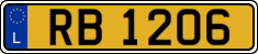 License plate of Luxembourg, 2003 year system