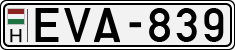 license plates of Hungary, Cars (1990)