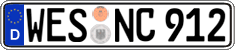 German license plate, Regular plates
