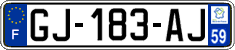 French license plate, SIV (ordinary)