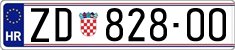 License plate of Croatia, Regular plates