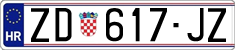 License plate of Croatia, Regular plates