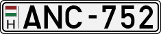 license plates of Hungary, Cars (1990)