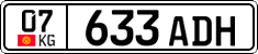 License plate of Kyrgyzstan, Private owners (2016)
