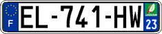 French license plate, SIV (ordinary)