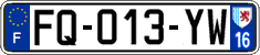 French license plate, SIV (ordinary)
