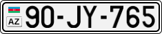 License plate of Azerbaijan, Cars