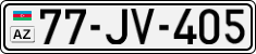 License plate of Azerbaijan, Cars