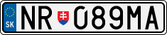 License plate of Slovakia, Cars