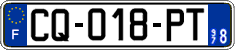 French license plate, SIV (ordinary)