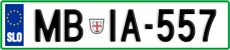 License plate of Slovenia, Cars