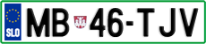 License plate of Slovenia, Cars