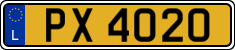 License plate of Luxembourg, 2003 year system