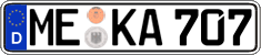 German license plate, Regular plates