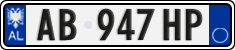License plate of Albania, Cars (2011)