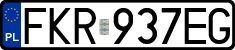 License plates of Poland, Regular car plates