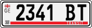 License plate of Georgia, Export transit plates