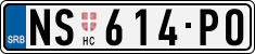 License plate of Serbia, Cars