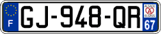 French license plate, SIV (ordinary)
