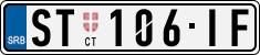 License plate of Serbia, Cars