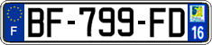 French license plate, SIV (ordinary)