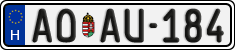 license plates of Hungary, Regular plates (2022)