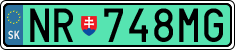 License plate of Slovakia, Electric vehicles