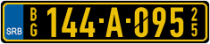 License plate of Serbia, Diplomatic
