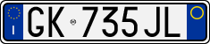 License plate of Italy, Cars (1994 year series)