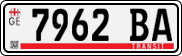 License plate of Georgia, Export transit plates