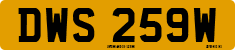 License plate of the United Kingdom, 1963 year system