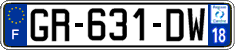 French license plate, SIV (ordinary)