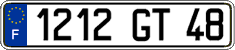 French license plate, FNI
