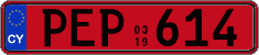 License plate of Cyprus, Rental cars