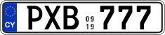 License plate of Cyprus, Regular plates